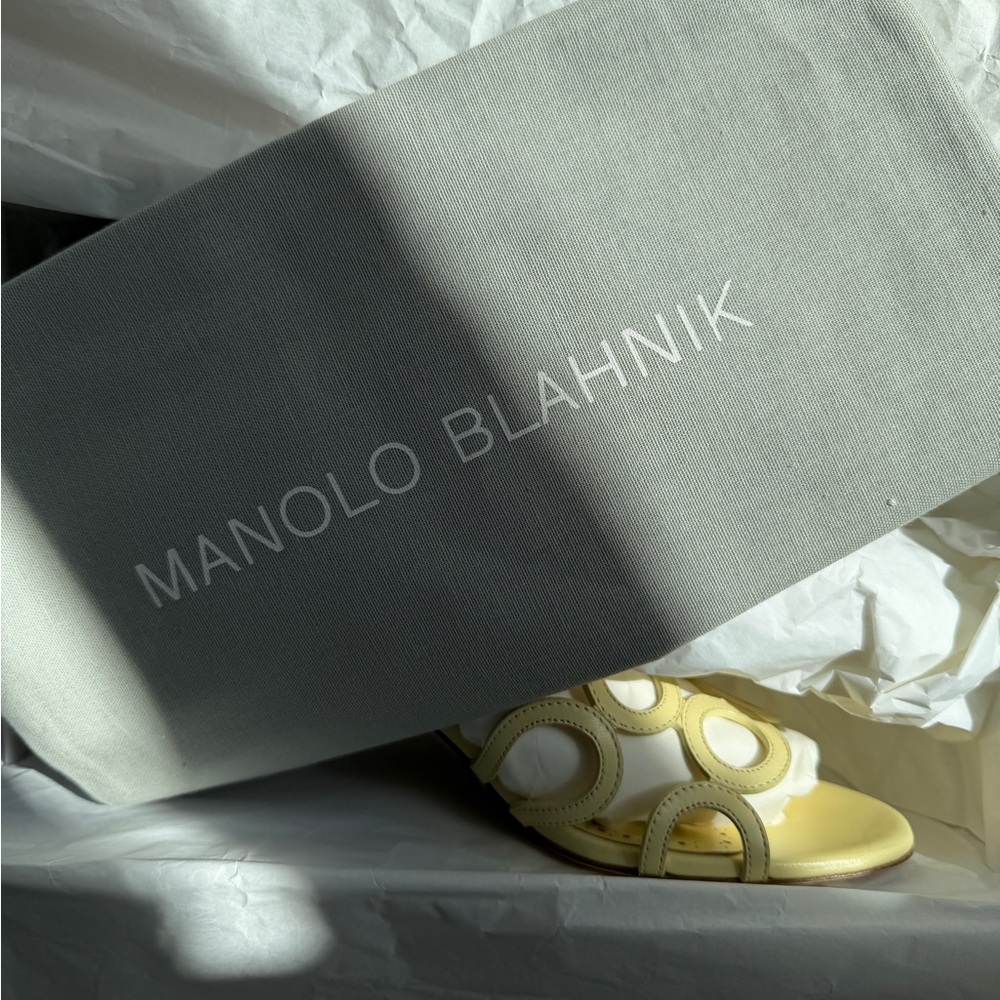 Manolo Blahnik 50mm Barimu Sandals - Picture 9 of 11